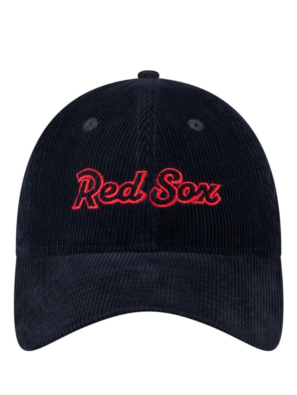 Twenty Navy Corduroy Cap with Red Embroidered Script